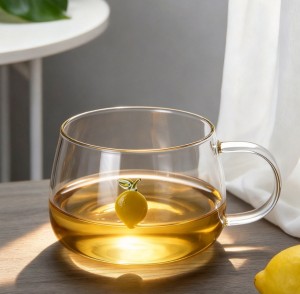 Wholesale 300ml High Borosilicate Glass Mug with Fruit Decal & Icon | Glasswaretalk