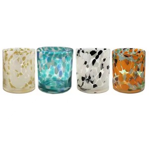 Confetti Hand Blown Art Glass Drinking Glasses