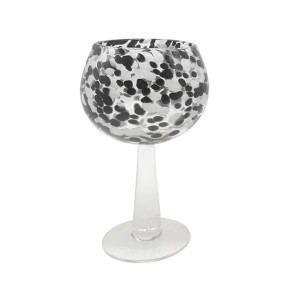 Tag Black White Confetti Gin Glass Collection