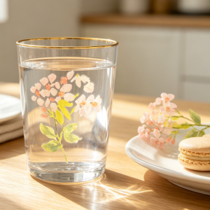 Borosilicate Glass Tumbler with Decal – For Daily Use