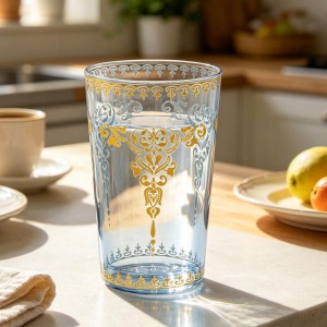 Machine-made Drinkware — Glass Tumbler with Decal