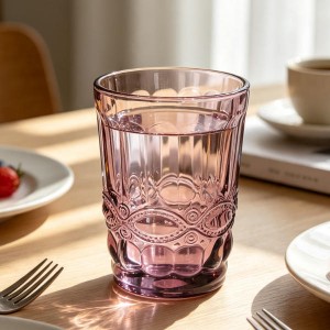 Machine Made Multi Colored Glass Cup