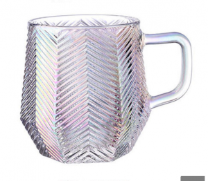 255ml COLORFUL ION PLATED GLASS COFFEE CUP