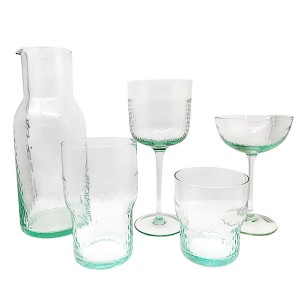 China Creative Green Hammered Glassware Set